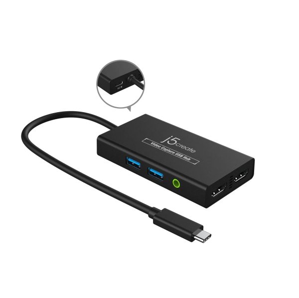 Кепчер j5create JVA01, HDMI - HDMI, USB-C хъб, Черен 2