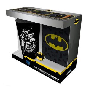 Комплект ABYSTYLE DC COMICS - Pck XXL glass + Pin + Pocket Notebook "Batman" 1