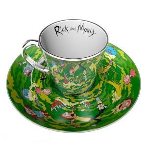 Комплект ABYSTYLE RICK AND MORTY Mirror mug & plate set Portal, Чаша, Подложка 1