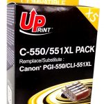 Комплект мастилници UPRINT -CANON PGI-550 + CLI-551BK/C/M/Y XL, 1x25ml+4x15ml 1