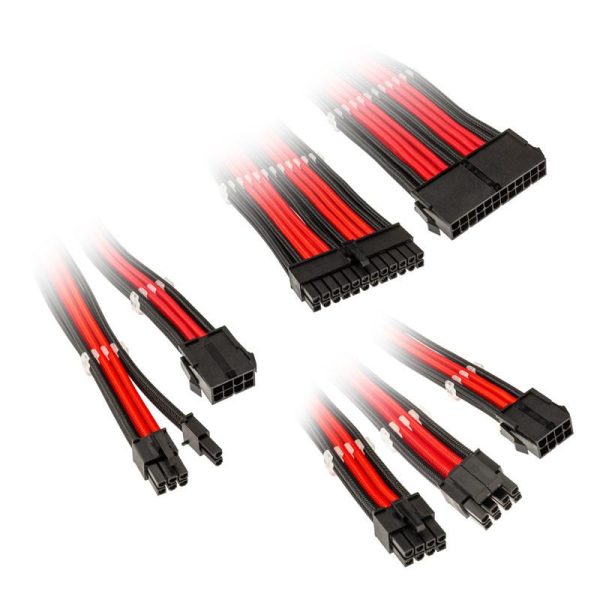 Комплект оплетени кабели Kolink Core, Black/Red 2