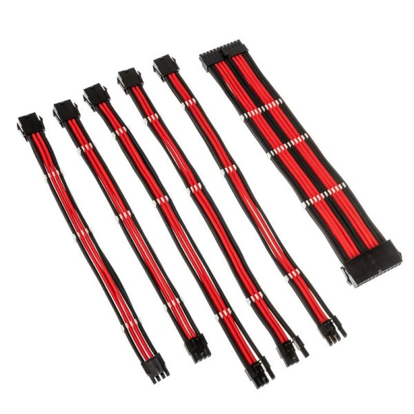 Комплект оплетени кабели Kolink Core, Black/Red 3