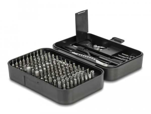 Комплект отвертки DeLock 64167, 130 части, S2, Калъф 1