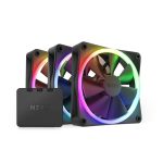 Комплект вентилатори NZXT F120 RGB Black 3 броя и NZXT RGB контролер 1