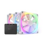 Комплект вентилатори NZXT F120 RGB White 3 броя и NZXT RGB контролер 1