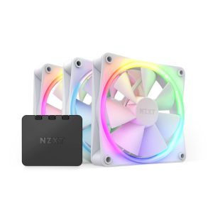 Комплект вентилатори NZXT F120 RGB White 3 броя и NZXT RGB контролер 1