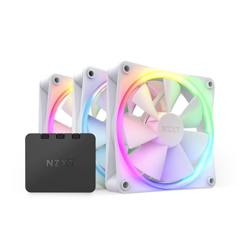 Комплект вентилатори NZXT F120 RGB White 3 броя и NZXT RGB контролер 1