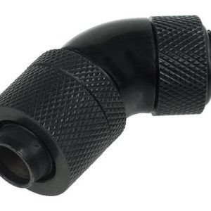 Компресионен фитинг Alphacool, 13/10 - G1/4, 45°, Въртящ се, Черен мат 1