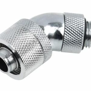 Компресионен фитинг Alphacool, 16/10 - G1/4, 45°, Въртящ се, Хром 1