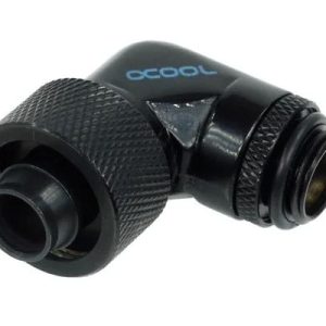 Компресионен фитинг Alphacool, 16/10 - G1/4, 90°, Въртящ се, Черен мат 1