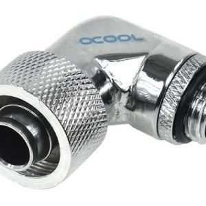 Компресионен фитинг Alphacool, 16/10 - G1/4, 90°, Въртящ се, Хром 1