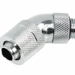 Компресионен фитинг Alphacool HF, 13/10 - G1/4, 45°, Въртящ се, Хром 1