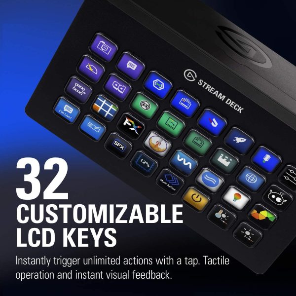 Контролер Elgato Stream Deck, 32 LCD бутона, черен 2
