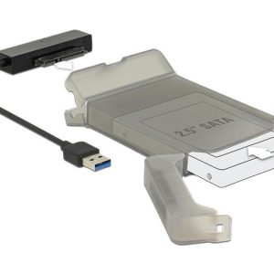 Конвертор Delock, USB 3.0 Type-A мъжко - SATA 6 Gb/s 22 pin, 2.5″ защитен калъф 1