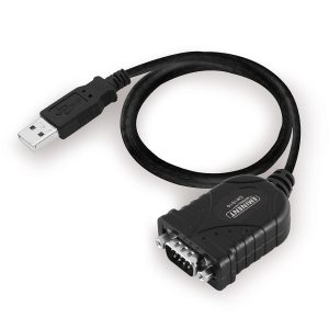 Конвертор Ewent USB -  RS232 9 пин мъжко, Черен 1