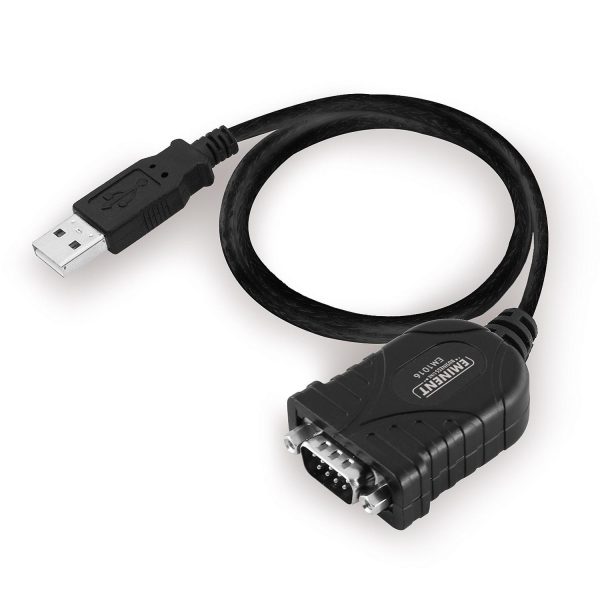 Конвертор Ewent USB -  RS232 9 пин мъжко, Черен 1