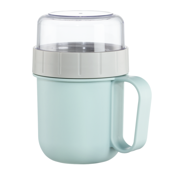 Купа за зърнени храни Xavax To Go, 2 отделения, 500 + 200 ml, пастелно синьо/сиво 2
