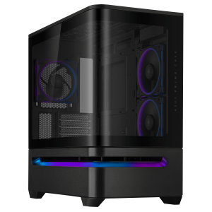 Кутия ASUS Prime AP202 ARGB mATX + 3 ARGB Вентилатора - Black 1
