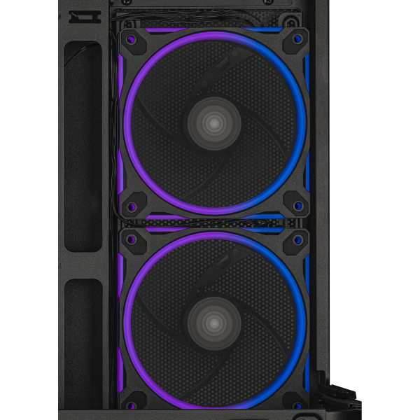 Кутия ASUS Prime AP202 ARGB mATX + 3 ARGB Вентилатора - Black 14