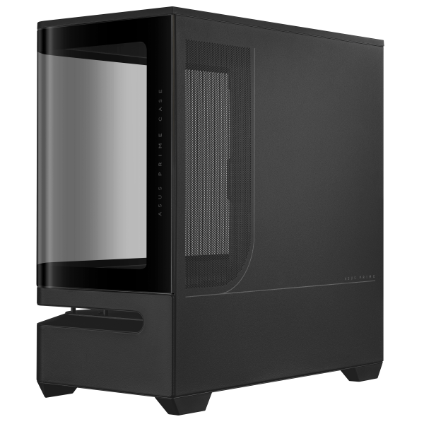 Кутия ASUS Prime AP202 ARGB mATX + 3 ARGB Вентилатора - Black 6