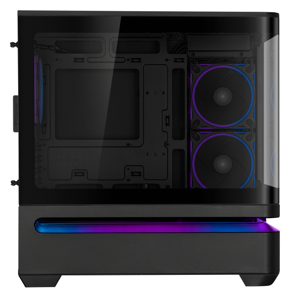 Кутия ASUS Prime AP202 ARGB mATX + 3 ARGB Вентилатора - Black 8