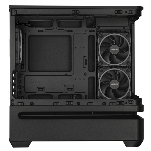 Кутия ASUS Prime AP202 ARGB mATX + 3 ARGB Вентилатора - Black 9