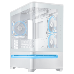 Кутия ASUS Prime AP202 ARGB mATX + 3 ARGB Вентилатора - White 1