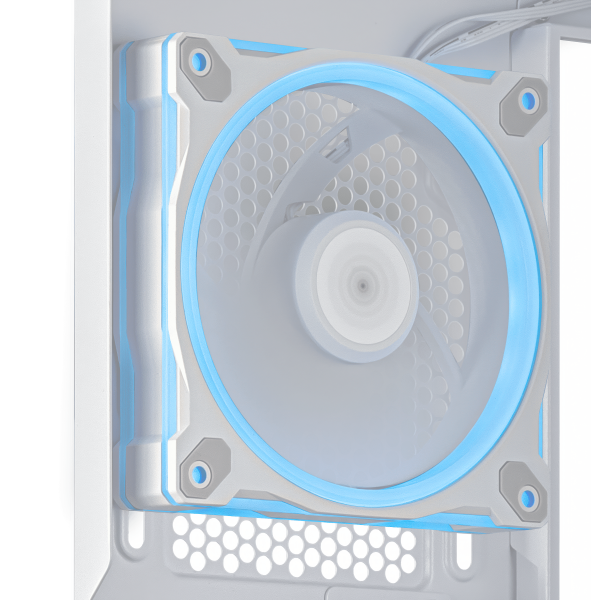 Кутия ASUS Prime AP202 ARGB mATX + 3 ARGB Вентилатора - White 14