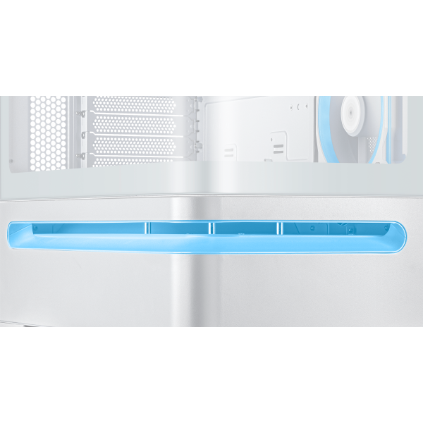Кутия ASUS Prime AP202 ARGB mATX + 3 ARGB Вентилатора - White 9