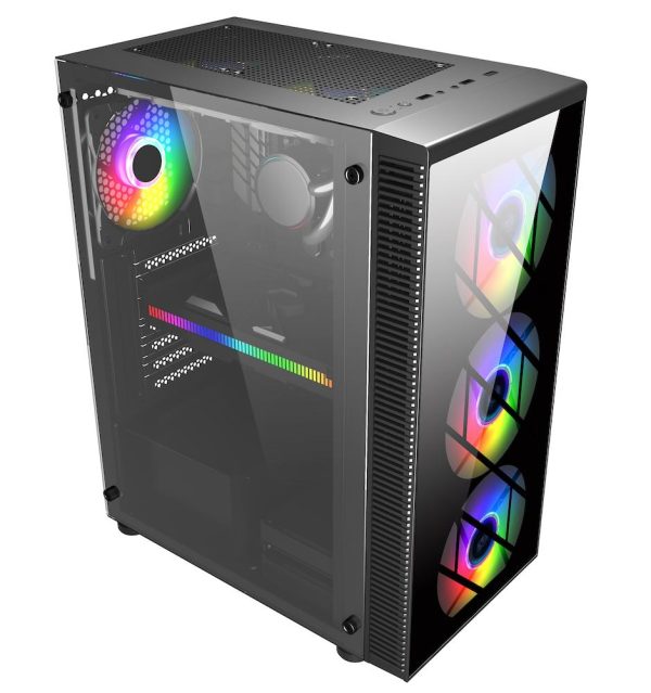 Кутия FSP CMT192 TG ATX Mid Tower, Черна 3