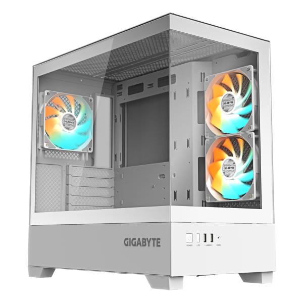 Кутия GIGABYTE C201 PANORAMIC ICE + 3 ARGB Вентилатора 1