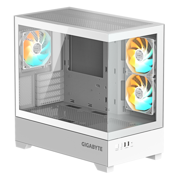 Кутия GIGABYTE C201 PANORAMIC ICE + 3 ARGB Вентилатора 2