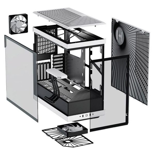 Кутия HYTE Y40 Tempered Glass, Mid-Tower, Бяло и Черно 7