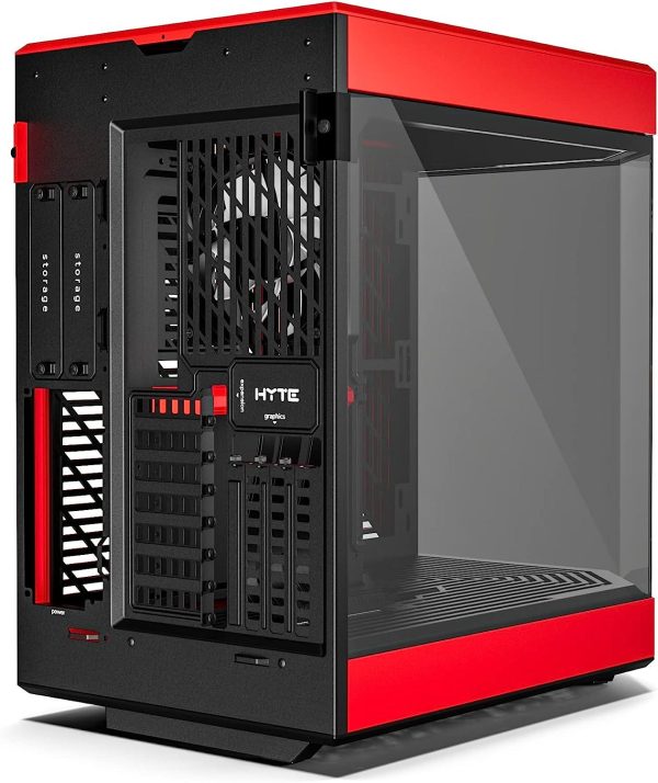 Кутия HYTE Y60 Tempered Glass, Mid-Tower, Черно и Червено 4