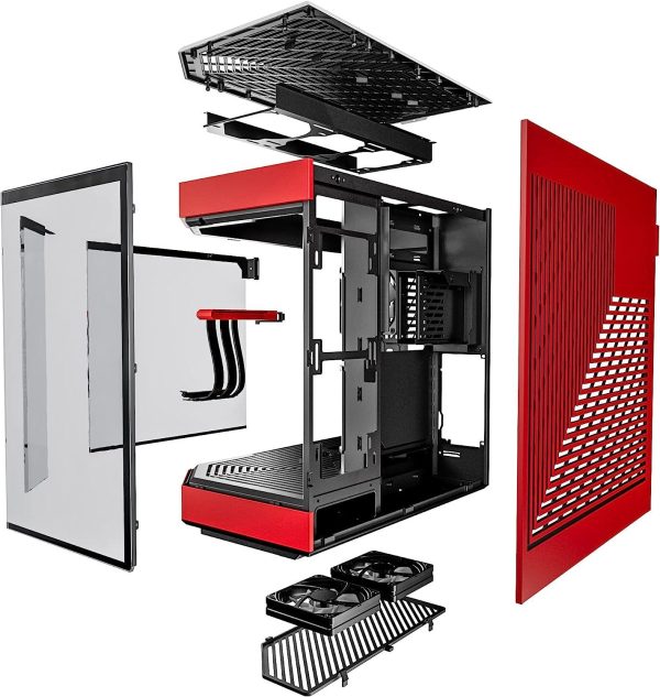 Кутия HYTE Y60 Tempered Glass, Mid-Tower, Черно и Червено 6
