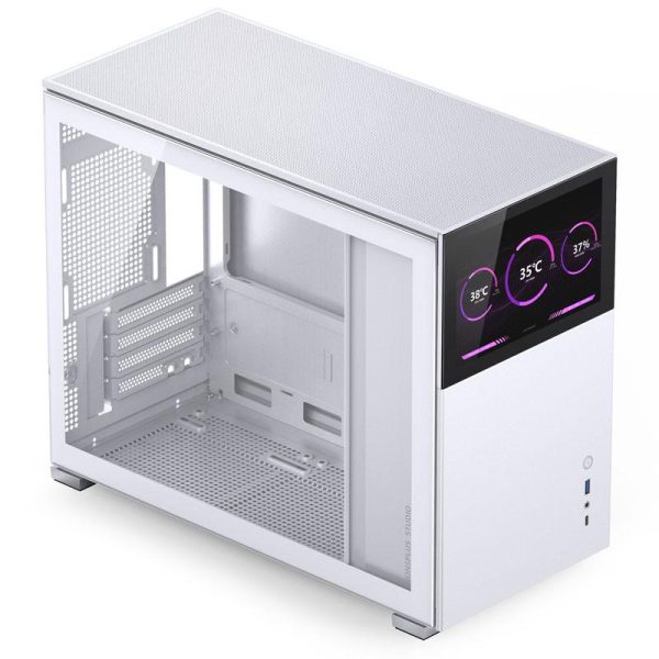 Кутия Jonsbo D31 Screen TG, mATX, Бял 2
