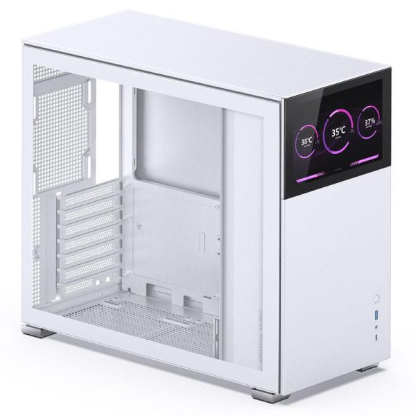Кутия Jonsbo D41 Screen TG, mATX, Бял 2