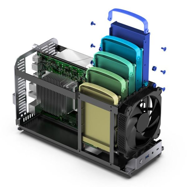 Кутия Jonsbo N1, ITX, Сива 3