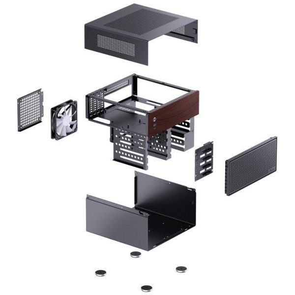 Кутия Jonsbo N4 NAS, m-ATX, Black 9