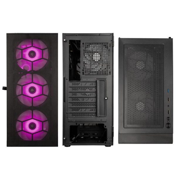 Кутия Kolink Observatory HF Mesh ARGB TG Mid-Tower, Черна 5