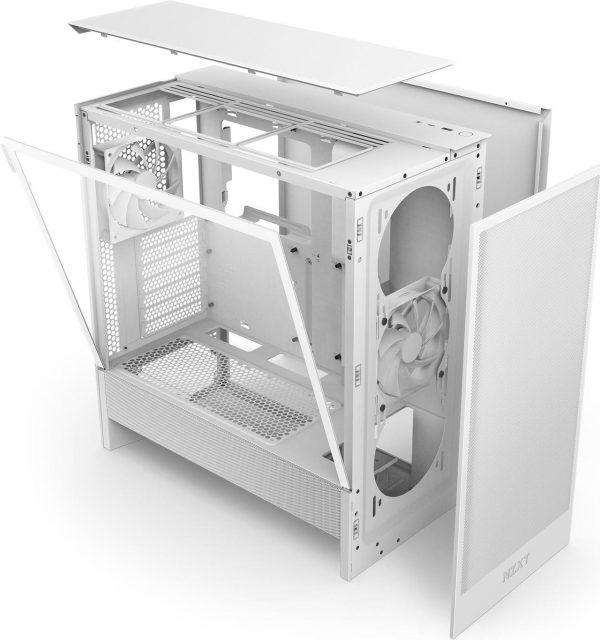 Кутия NZXT H5 Flow 2024 White, Mid-Tower 9