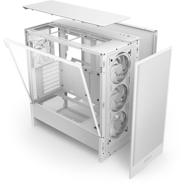 Кутия NZXT H5 Flow RGB 2024 White, Mid-Tower 10