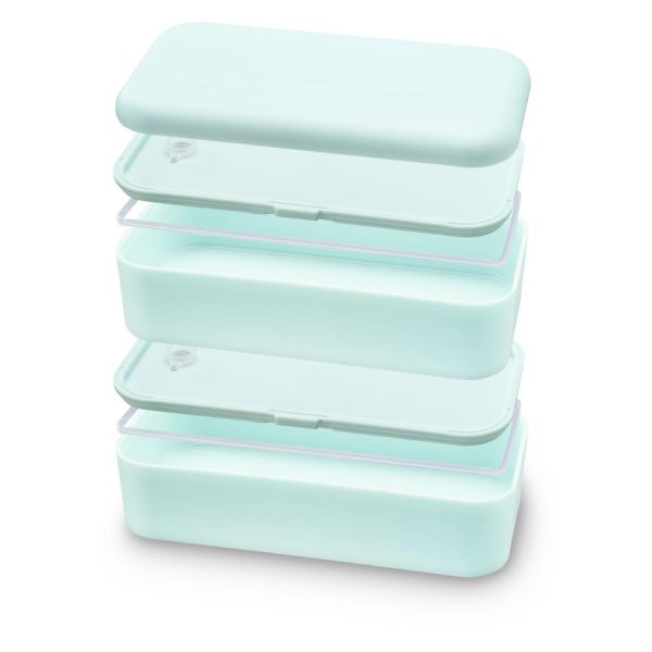 Кутия за храна Xavax Bento Box, 2 x 500ml, Пастелно синьо 13