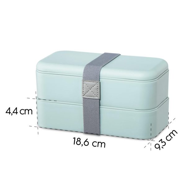 Кутия за храна Xavax Bento Box, 2 x 500ml, Пастелно синьо 15