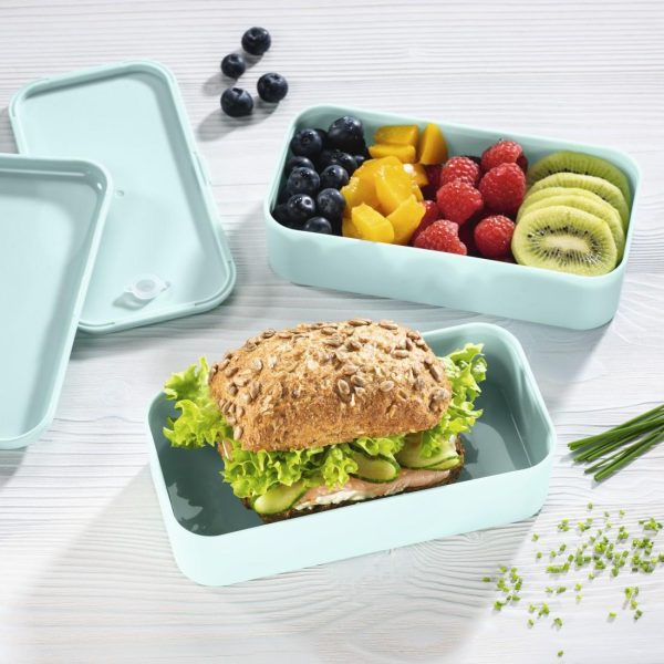 Кутия за храна Xavax Bento Box, 2 x 500ml, Пастелно синьо 6