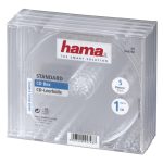 Кутийка за CD/DVD HAMA Jewel Case, прозрачен, 5 бр. в пакет 1