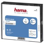 Кутийка за CD/DVD HAMA Multi-Pack 4, прозрачен/черен 1