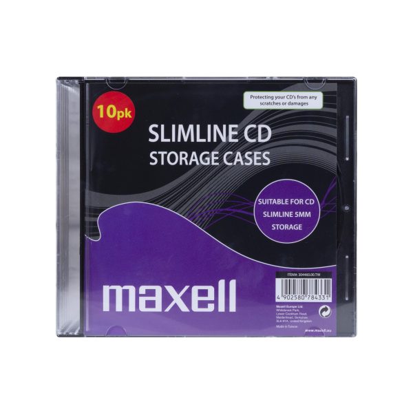 Кутийки за CD/DVD MAXELL Slim Black 10pk  /цена за 10 бр./ 2