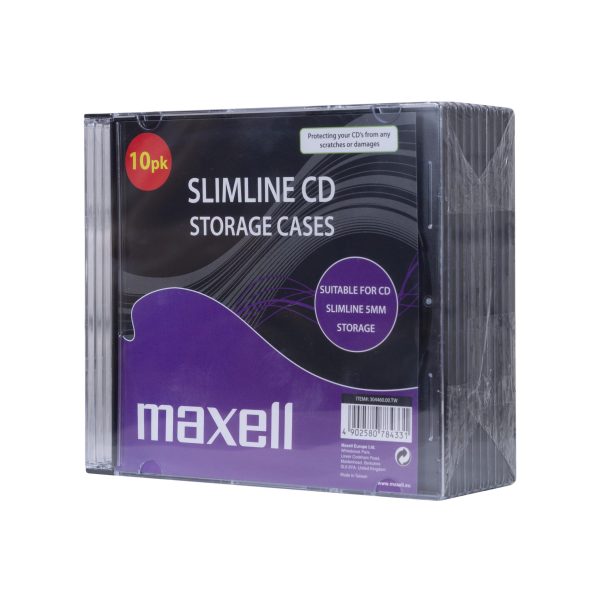Кутийки за CD/DVD MAXELL Slim Black 10pk  /цена за 10 бр./ 3