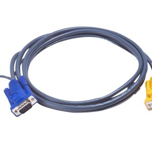 KVM кабел ATEN, PC HDB & USB към 3in1 SPHD(Keyboard/Mouse/Video), Вграден PS/2 към USB конвертор, 5 м 1